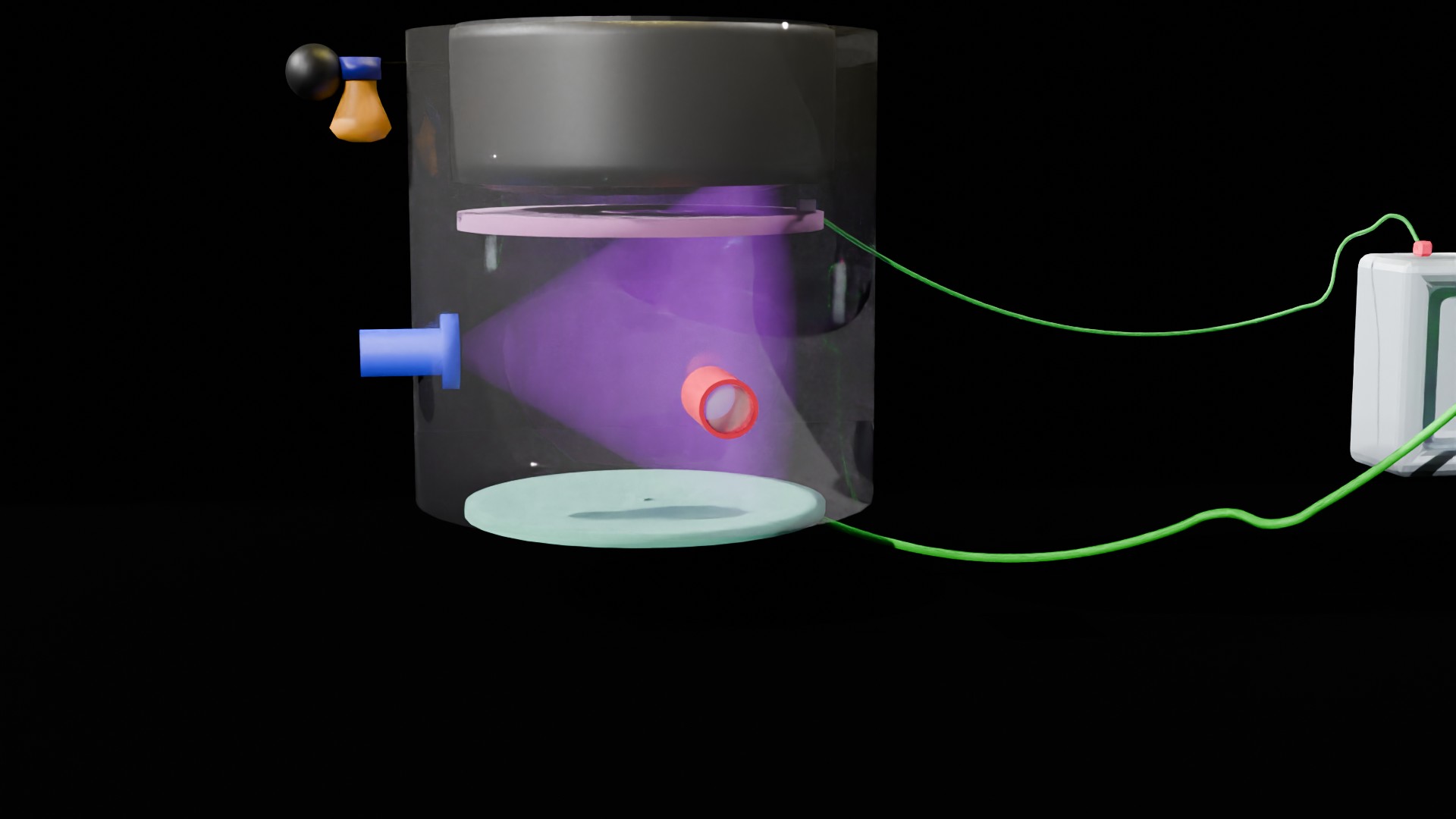 Millikan experiment render