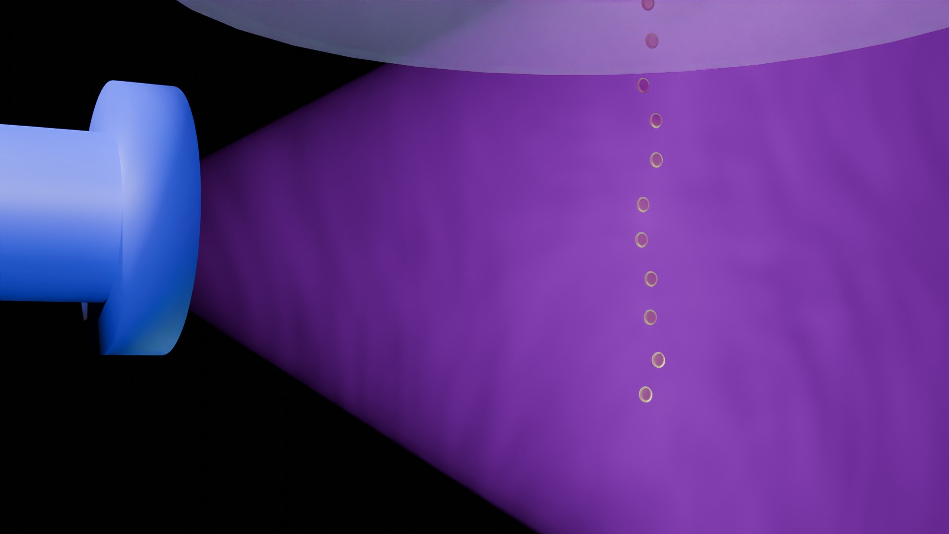 Millikan experiment render